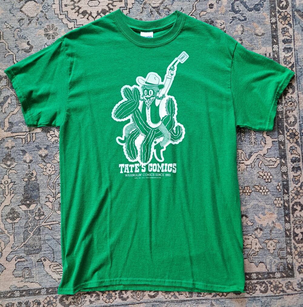 Tate's Comics Cartoon Cowgirl Graphic Tee Size M Medium